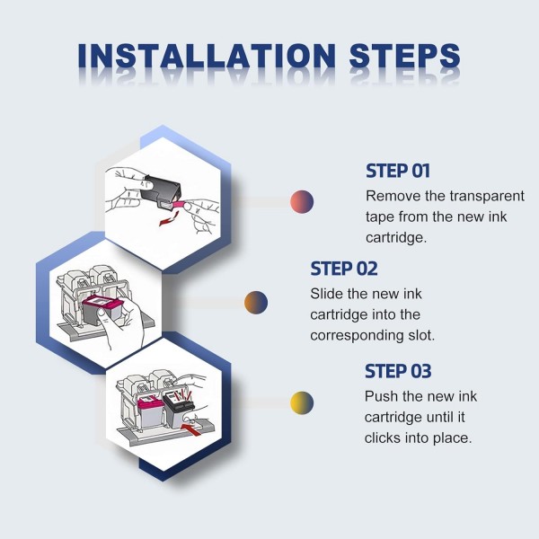 BJTR 302XL 재생산 잉크 카트리지 교체 HP DeskJet 2138 1111 2132 3638 3630 Envy 4510 4524 4528 4513 Officejet 3831 3833 6260XL(3833 6260XL) 프린터와 호환되는 HP 302XL용 교체