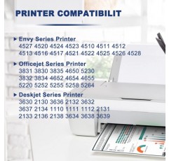 BJTR 302XL 재생산 잉크 카트리지 교체 HP DeskJet 2138 1111 2132 3638 3630 Envy 4510 4524 4528 4513 Officejet 3831 3833 6260XL(3833 6260XL) 프린터와 호환되는 HP 302XL용 교체