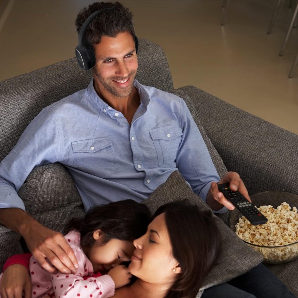 Xtreme 디지털 라이프스타일 액세서리 Monster HDTV 무선 헤드폰 키트, 블루투스 송신기 포함, 블랙