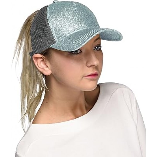 C.C Hatsandscarf 포니테일 캡 Messy Buns Trucker 일반 야구 모자(BT-6)