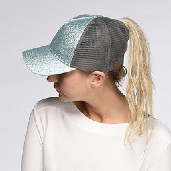 C.C Hatsandscarf 포니테일 캡 Messy Buns Trucker 일반 야구 모자(BT-6)