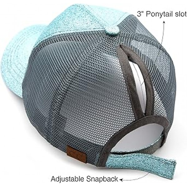 C.C Hatsandscarf 포니테일 캡 Messy Buns Trucker 일반 야구 모자(BT-6)