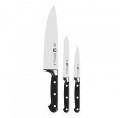 ZWILLING Professional S 3피스 Razor-Sharp 독일 스타터 나이프 세트, 거의 300년 동안 완벽해진 특수 포뮬러 스틸을 사용하여 회사 소유의 독일 공장에서 제작, 식기세척기 사용