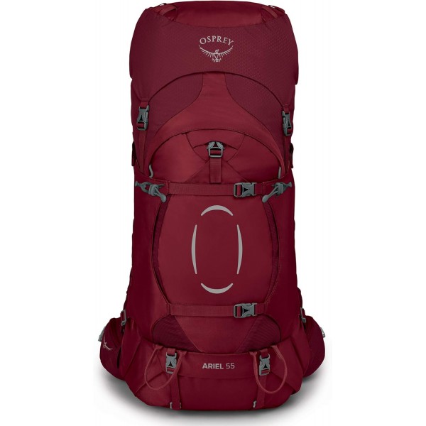 Osprey 유럽 Ariel 55 여성용 배낭 팩 WM/L Claret Red