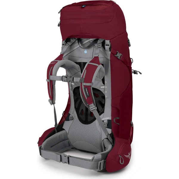 Osprey 유럽 Ariel 55 여성용 배낭 팩 WM/L Claret Red