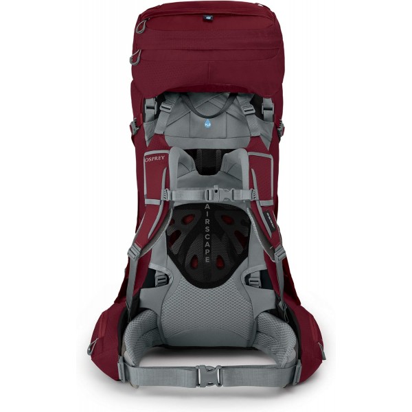 Osprey 유럽 Ariel 55 여성용 배낭 팩 WM/L Claret Red
