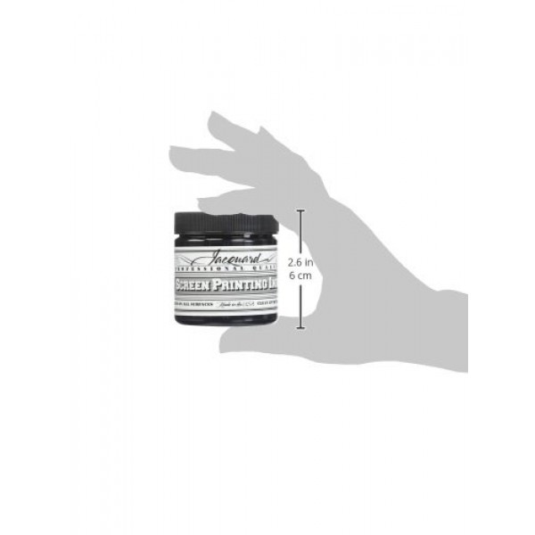 Jacquard 프로페셔널 스크린 인쇄 잉크, 수용성, 4온스 병, 검정색 (117)