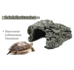 HEEPDD 파충류 테라리움 동굴 장난감, 작은 도마뱀 거북이 양서류 물고기 (소형)를위한 수지 basking 플랫폼 숨겨진 서식지 수족관 테라리움 장식 장식