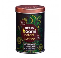 Araku Boomi 프리미엄 싱글 오리진 인스턴트 커피 파우더, 미디엄 로스트, 아라쿠 밸리산 100% 아라비카 원두로 제작 | 최고의 인스턴트 커피 | 3.5온스 주석(1팩)(최대 50컵)