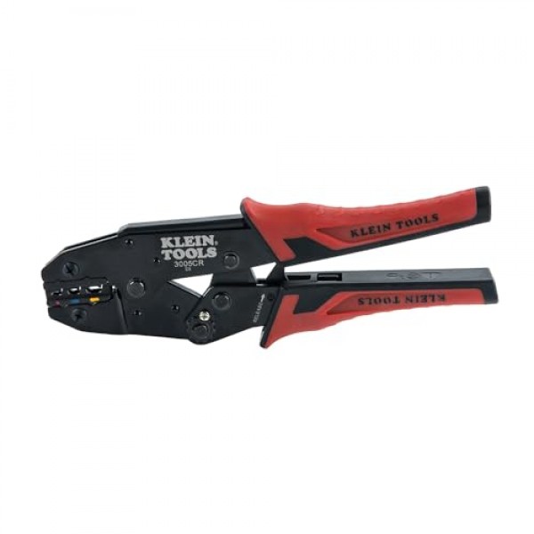 Klein Tools 80013 자동 와이어 스트리퍼 및 래칫팅 절연 단자 크림퍼가 포함된 배선 도구 키트, 뛰어난 전기 도구 키트, 2피스