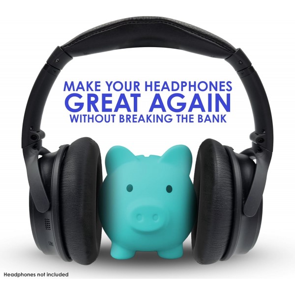 Bose QuietComfort 35(QC35) 및 QuietComfort 35 II(QC35 II) 헤드폰과 호환되는 액세서리 하우스 이어 패드. 프로틴 가죽, 부드러운 고밀도 폼, 내구성 증가 (블랙)