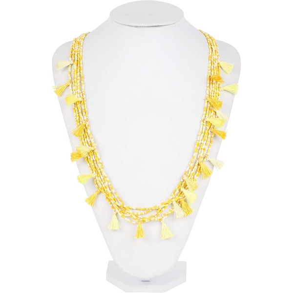 Bocar Long Multiple 6 Strand Handmade Beaded Statement 31