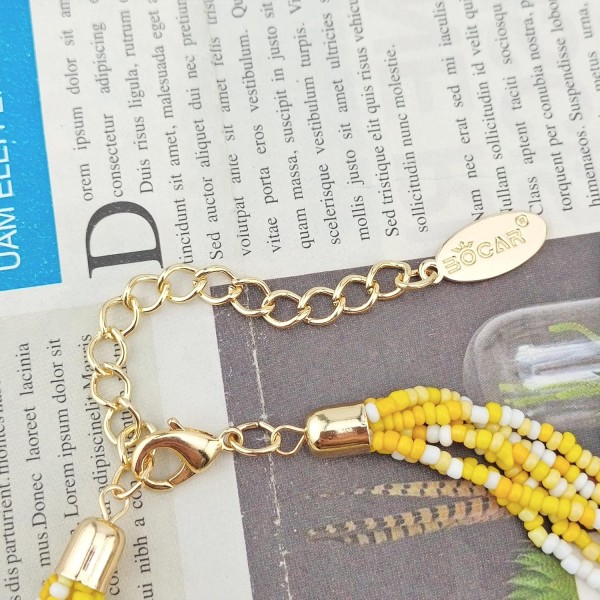 Bocar Long Multiple 6 Strand Handmade Beaded Statement 31