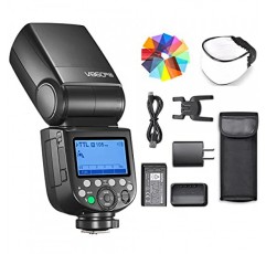 니콘 카메라 플래시 스피드라이트 스피드라이트용 Godox V860III-N 플래시 7.2V/2600mAh 리튬 이온 배터리, 2.4G 무선 HSS 1/8000 1.5초 재활용 시간 10레벨 니콘용 LED 모델링 라이