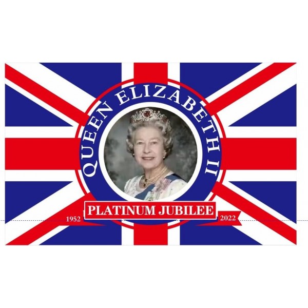 Queens Platinum Jubilee 2022 Union Jack 파티 번들 세트 Wonlonda 파티 팩 10m 멧새 1 큰 깃발 12 손 깃발 30 풍선 GB 영국 파티 70 년 희년 장식에 이상적
