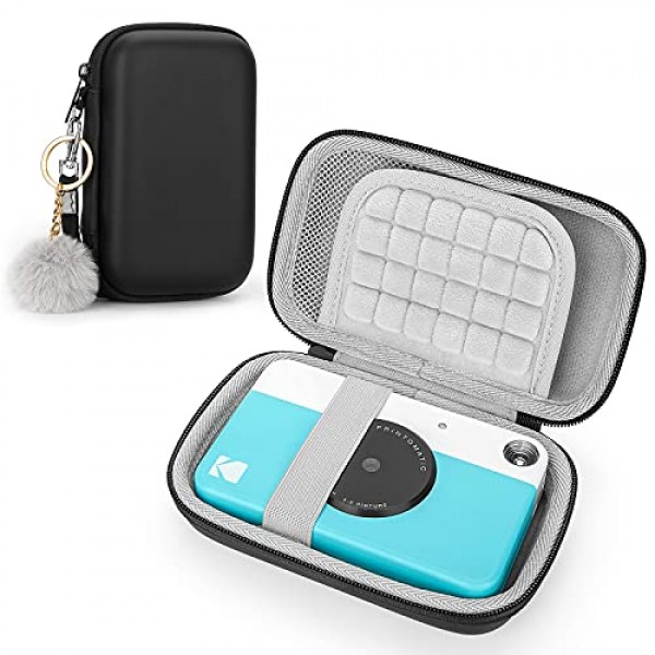 Kodak PRINTOMATIC/Smile/Mini 2 HD/Smile 휴대용 인스턴트 포토 프린터용 Yinke 케이스, 여행용 휴대용 케이스 보호 커버(검은색)