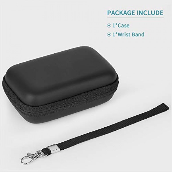 Kodak PRINTOMATIC/Smile/Mini 2 HD/Smile 휴대용 인스턴트 포토 프린터용 Yinke 케이스, 여행용 휴대용 케이스 보호 커버(검은색)