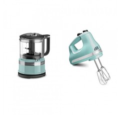 키친에이드 3.5컵 푸드 다지기 + 5단 핸드 믹서 번들 (KFC3516, KHM512)