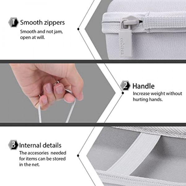 Canon SELPHY QX10 휴대용 정사각형 포토 프린터용 co2CREA 하드 여행용 케이스 교체(SELPHY QX10, 흰색 케이스용)