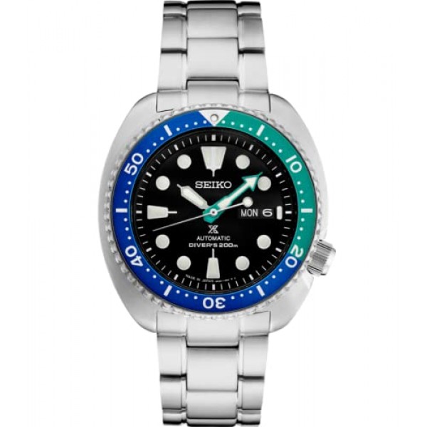 남성용 SEIKO SRPJ35 시계 - Prospex 컬렉션 - 스테인리스 스틸 케이스 및 브레이슬릿, 블랙 다이얼