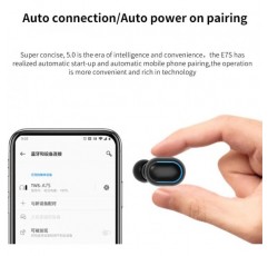 SDFSDF Bluetooth 인이어 헤드폰, 무선 HiFi 스테레오 사운드, 25시간 재생, IPX7 방수 5.0 헤드폰, 터치 컨트롤, 휴대용 충전 케이스, 블랙