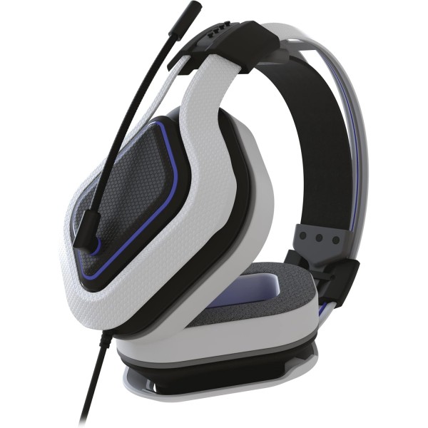 Gioteck - PS5, PS4, PC, Mac, 모바일(블루/화이트) 플레이스테이션 5용 HC-9 유선 게이밍 헤드셋