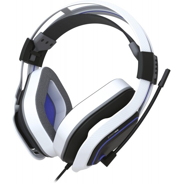 Gioteck - PS5, PS4, PC, Mac, 모바일(블루/화이트) 플레이스테이션 5용 HC-9 유선 게이밍 헤드셋