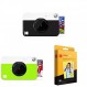 Kodak Printomatic 디지털 즉석 인쇄 카메라(검정색) 및 Printomatic 디지털 즉석 인쇄 카메라(녹색) 및 2x3 프리미엄 Zink 인화지(50매)(1팩)