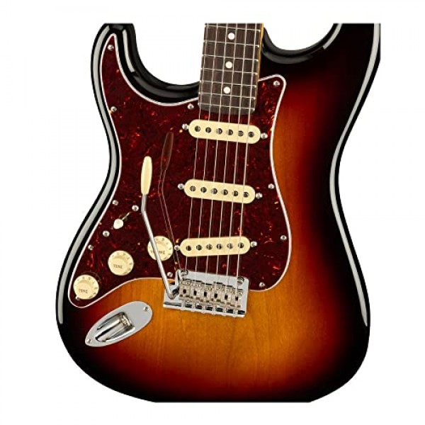 Fender American Professional II Stratocaster 왼손잡이 - 로즈우드 핑거보드가 포함된 3색 선버스트