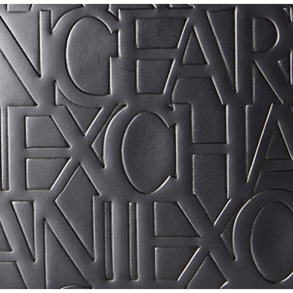 Armani Exchange 여성용 조절 가능한 어깨 스트랩, 양각 로고 전체 크로스바디 미디엄, 블랙(Nero-Black), 블랙(Nero - 블랙)