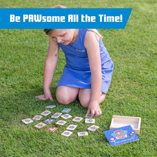 PAW PATROL 1384 나무 메모리 매치 게임, 연령 2세 이상 다색 18개