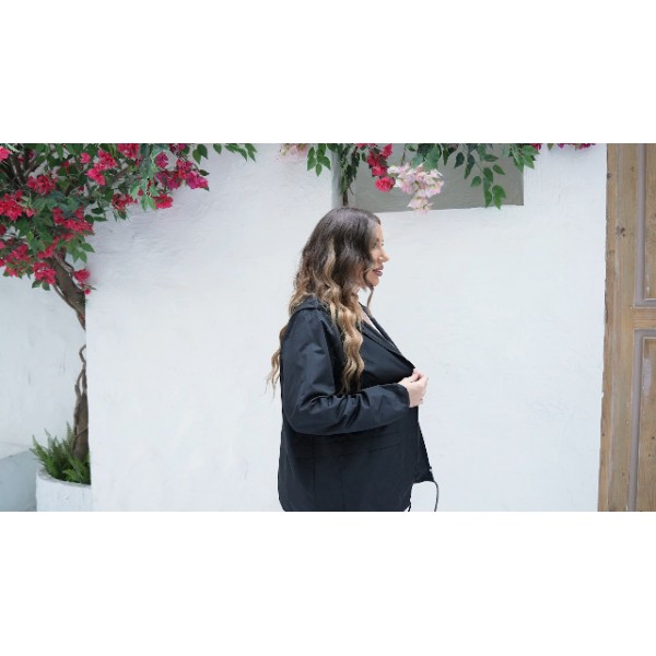 Hount 여성용 경량 후드 레인코트 방수 패커블 액티브 아웃도어 레인 재킷(S-3XL)