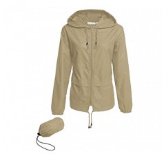 Hount 여성용 경량 후드 레인코트 방수 패커블 액티브 아웃도어 레인 재킷(S-3XL)