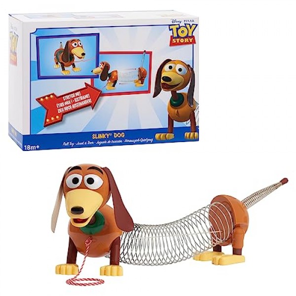 Just Play Disney•Pixar의 토이 스토리 Slinky Dog Pull Toy, 소년과 소녀를 위한 걷는 봄 장난감