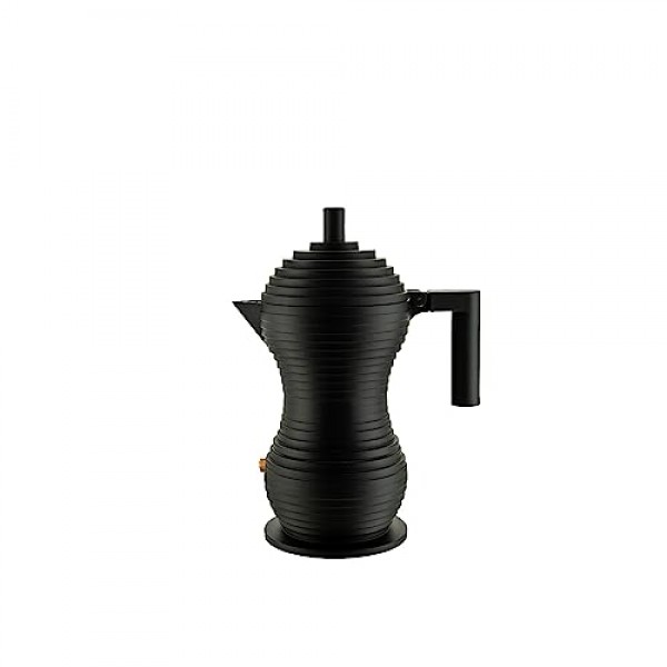 Alessi MDL02/3 BB 풀시나 쿡탑 에스프레소 메이커 블랙, 3컵