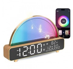 ANYPLUS 백색 소음 사운드 머신, 일출 알람 시계 APP/AI 음성 제어 Alexa와 함께 작동, 터치 야간 조명, 수면 보조 장치, 스누즈 타이머, 듀얼 알람, 일출 시뮬레이션을 갖춘 