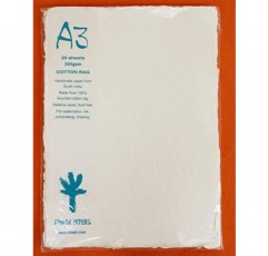 인도산 Khadi 종이 - 12x16인치 140lb. 20매 팩