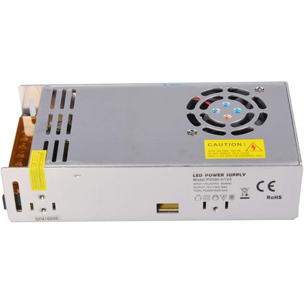 Dapenk PS 시리즈 알루미늄 케이스 실내 300W Led 전원 공급 장치 5V PSU LED 전구 스트립 라이트(PS300-H1V5)