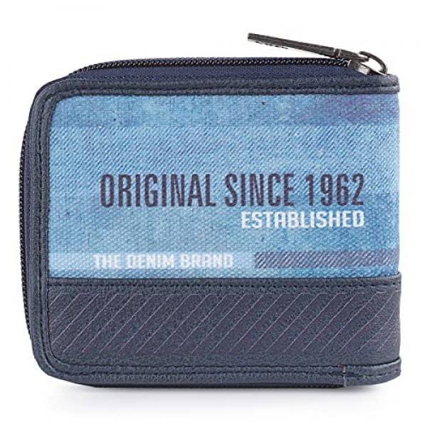Lois - 남아 청소년 스타일 지갑 - 남성용 소형 남성용 지갑 남아 청소년 - 지갑 남아 청소년 RFID 보호 - 블루, 블루