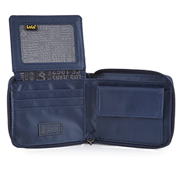 Lois - 남아 청소년 스타일 지갑 - 남성용 소형 남성용 지갑 남아 청소년 - 지갑 남아 청소년 RFID 보호 - 블루, 블루