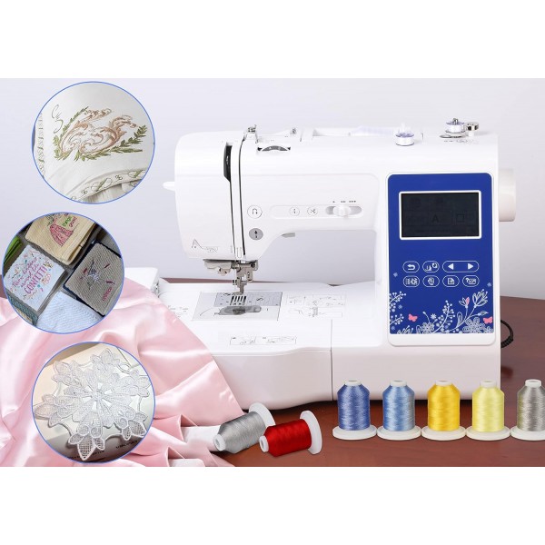 Simthread 자수기 스레드, 63 Brother 색상, 800 미터 스냅 스풀 63 BROTHER 색상