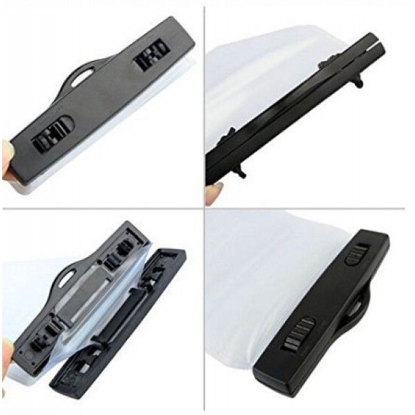 abcGoodefg 워키토키 Motorola, Kenwood, Icom, Baofeng, Wouxun, Midland 양방향 라디오용 방수 방수 가방 케이스 파우치 홀더 5 x 13.8 클리어 화이트 2팩