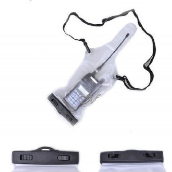 abcGoodefg 워키토키 Motorola, Kenwood, Icom, Baofeng, Wouxun, Midland 양방향 라디오용 방수 방수 가방 케이스 파우치 홀더 5 x 13.8 클리어 화이트 2팩