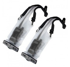 abcGoodefg 워키토키 Motorola, Kenwood, Icom, Baofeng, Wouxun, Midland 양방향 라디오용 방수 방수 가방 케이스 파우치 홀더 5 x 13.8 클리어 화이트 2팩