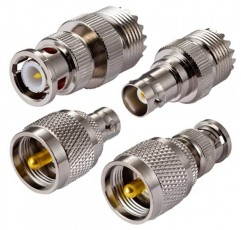 CB 라디오 어댑터 SO239 PL259 UHF - BNC 안테나 어댑터 CB 안테나용 4 키트 CB 공중 햄 라디오 워키토키 휴대용 라디오 양방향 라디오 무선 LAN 장치