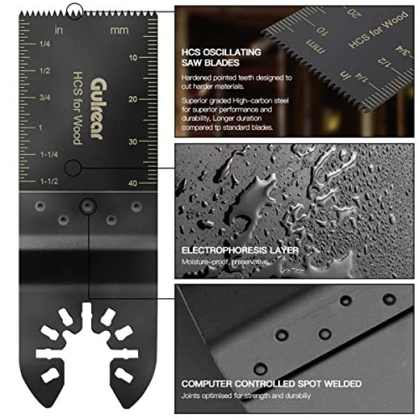 15PCS 범용 진동 도구 진동 톱 블레이드, 목재 금속 플라스틱 용 진동 멀티 도구 퀵 릴리스 톱 블레이드, Fit Fein 멀티 마스터 포터 케이블 Bosch Ryobi Dewalt Milwaukee Rockwell