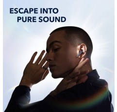 soundcore Anker Liberty Air 2 Pro Bluetooth 헤드폰, 액티브 노이즈 캔슬링, PureNote 기술, 마이크 6개, 26시간 배터리, Bluetooth 5(Onyx)(리퍼 상품)