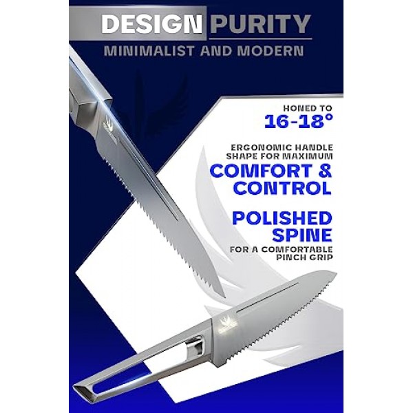 Dalstrong 톱니 모양의 만능 칼 - 5.5인치 - Crusader 시리즈 - 단조 고탄소 독일 스테인레스 스틸 - 자성 칼집 포함 - 주방 칼 - NSF 인증