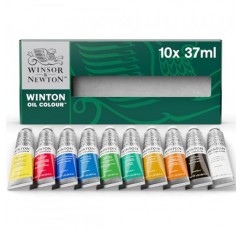 Winsor & Newton Winton 유성 페인트, 스타터 세트, 10 x 37ml 튜브, 1.25 Fl Oz(10개 팩)