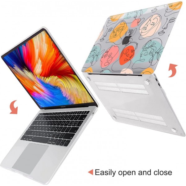 새로운 2022 MacBook Air 13.6인치 M2 칩 모델 A2681 케이스와 호환되는 Fancity, Touch ID가 있는 2022 Air 13.6
